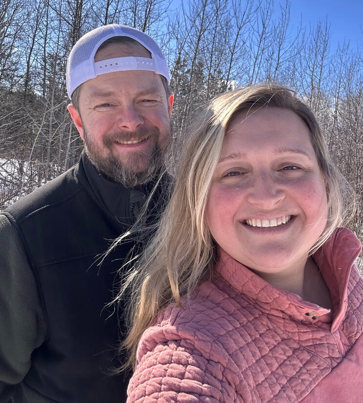 Enjoying a winter walk with my husband. Enjoying a winter walk with my husband.